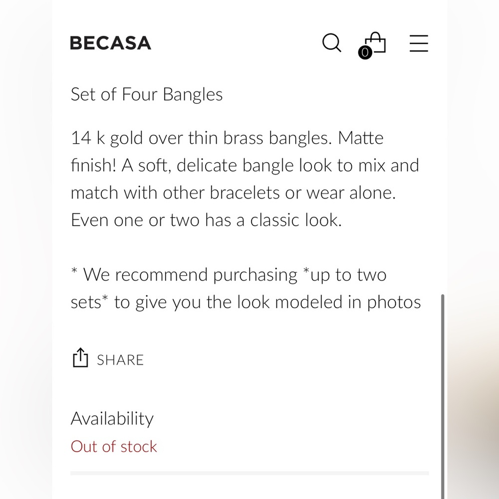 BECASA Skinny Treasure Bangles *sold out online* - Picture 5 of 5